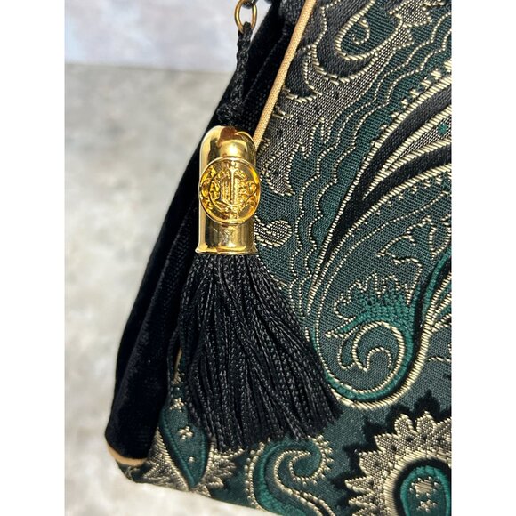 Vintage Christian Dior Multicolor Paisley Zipper Tassel Makeup Bag - NWT - Picture 4 of 6